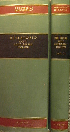 Repertorio delle decisioni della corte costituzionale 1972-1973