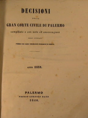 Decisiones del gran tribunal civil de Palermo