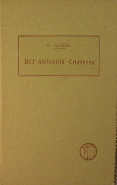 Of Criminal Habituality