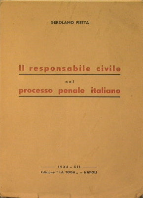 El responsable civil en el proceso penal italiano
