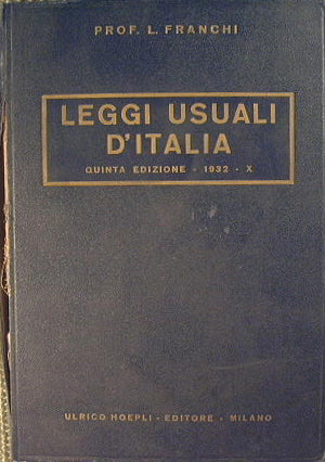 Usual laws of Italy