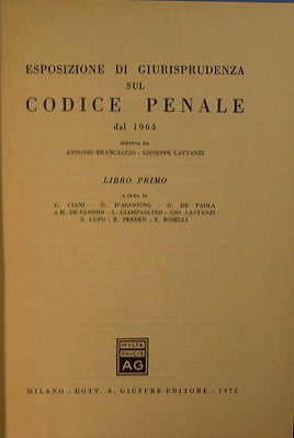 Esposizione di giurisprudenza sul codice penale dal 1964 (Libro I)