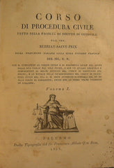Corso di procedura civile fatto nella facoltà di diritto di Grenoble dal Sig. Berriat - Saint - Prix