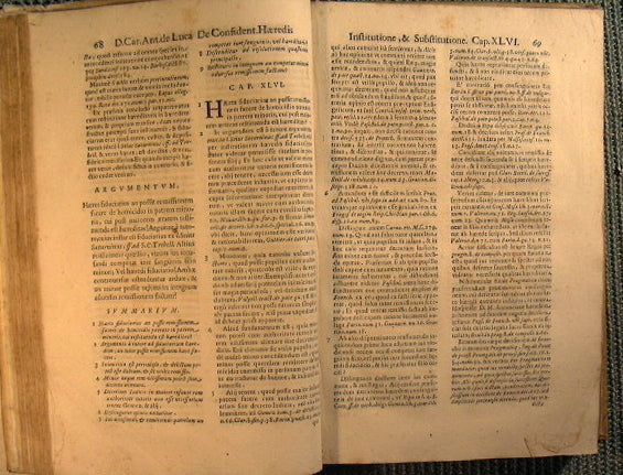 De confidentiali haeredis institutione, et substitutione, tractatus coesareus. Sub gemina specie: vna in infinitum differentiali ab altera.