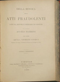 Del sequestro giudiziario e conservativo unito a Della revoca degli atti fraudolenti fatti dal debitore in pregiudizio dei creditori