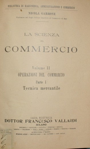 La scienza del commercio