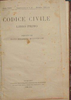 Codice Civile. Libro I