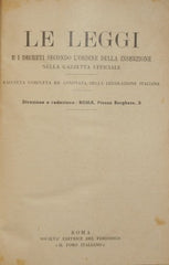Le leggi e i decreti secondo l'ordine della inserzione nella gazzetta ufficiale. Anno 1954