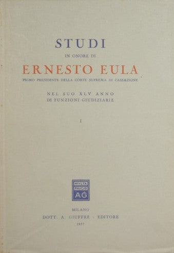 Studi in onore di Ernesto Eula