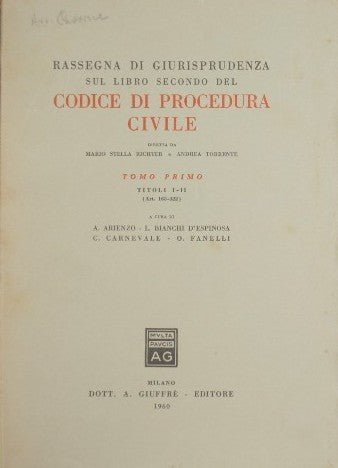 Revisión de jurisprudencia sobre el libro segundo del Código de Procedimiento Civil. Volumen I