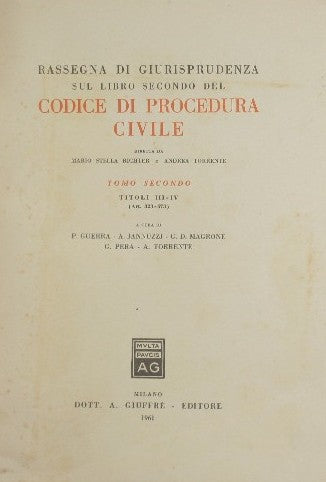 Revisión de jurisprudencia sobre el libro segundo del Código de Procedimiento Civil. Volumen II