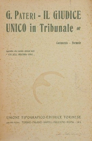 Il giudice unico in tribunale
