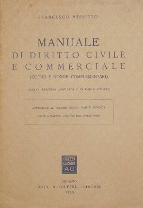 Manual de derecho civil y mercantil. Apéndice del volumen III, parte II