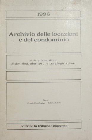 Archivio delle locazioni e del condominio. Anno 1996