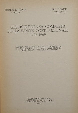 Jurisprudencia completa del Tribunal Constitucional. 1966-1969