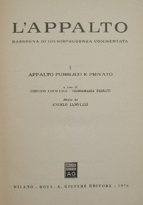 L'appalto. Rassegna di giurisprudenza commentata