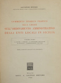 Commento teorico pratico alla legge sull'ordinamento amministrativo degli enti locali in Sicilia