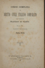 Corso completo di Diritto Civile italiano comparato. Vol. IV