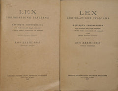 Lex. Legislazione italiana. Anno XXXIII, 1947