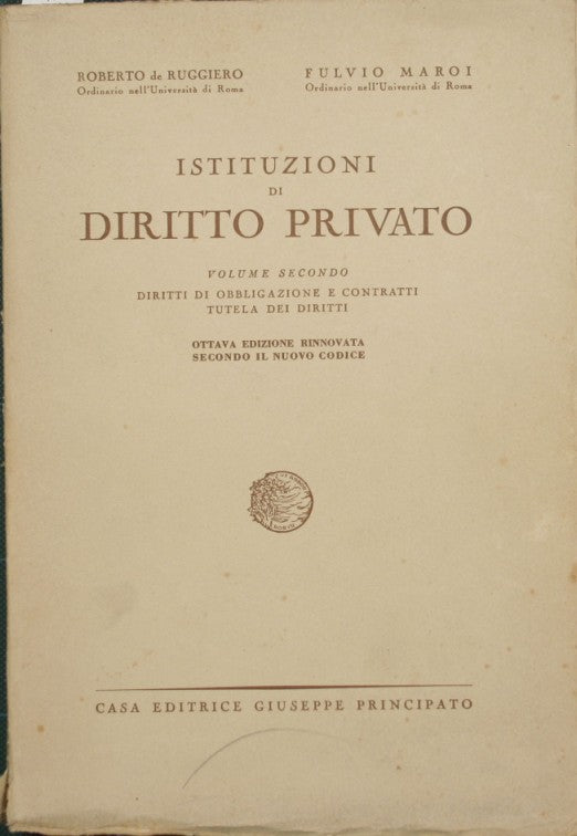 Instituciones de derecho privado. Vol. II