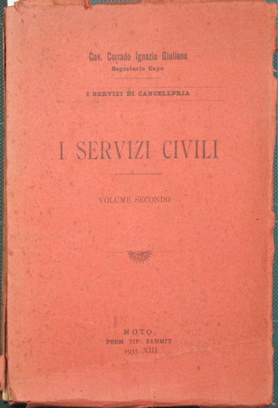I servizi civili. Vol. II
