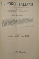 Il Foro italiano. Vol. LXXXIII - Anno 1960