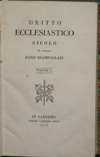 Anverso eclesiástico siciliano del sacerdote Luigi Giampallari