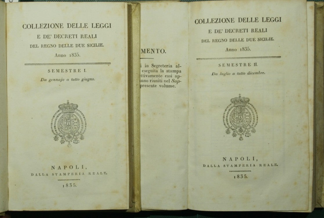 Collezione delle leggi e de' decreti reali del Regno delle Due Sicilie. Anno 1835