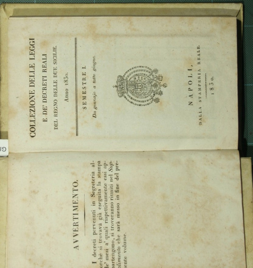 Collezione delle leggi e de' decreti reali del Regno delle Due Sicilie. Anno 1830