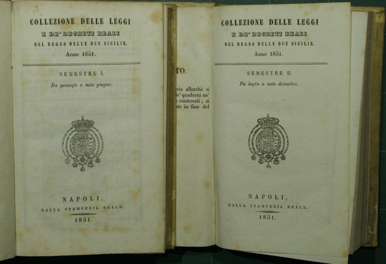 Collezione delle leggi e de' decreti reali del Regno delle Due Sicilie. Anno 1851