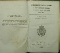 Collection of laws and royal decrees of the Kingdom of the Two Sicilies. Year 1853