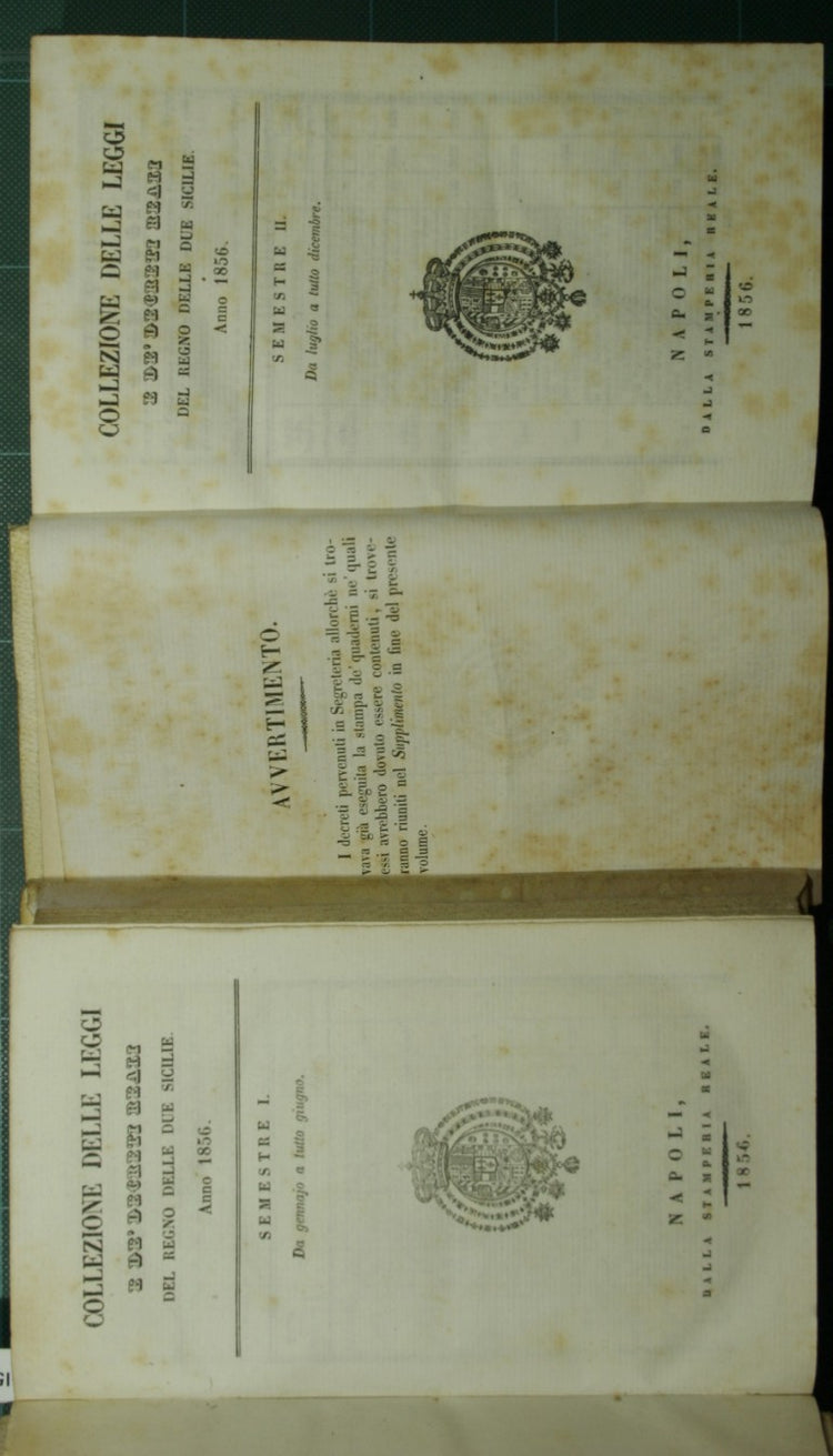 Collezione delle leggi e de' decreti reali del Regno delle Due Sicilie. Anno 1856