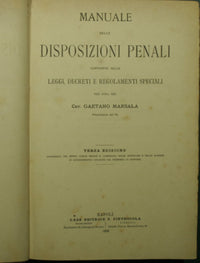 Manual de disposiciones penales + Apéndice