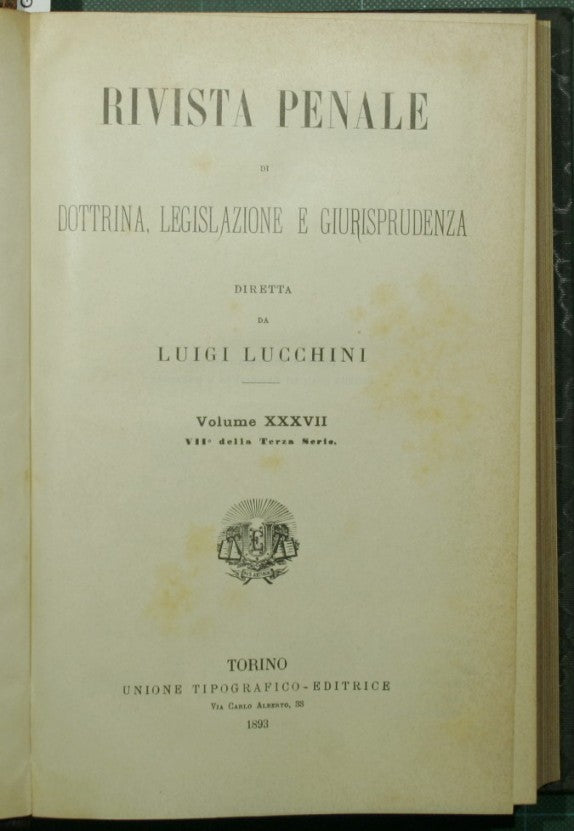 Revista penal de doctrina, legislación y jurisprudencia. Volumen XXXVII