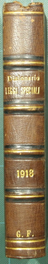 Dizionario penale di giurisprudenza dottrina e legislazione. Leggi speciali. 1918