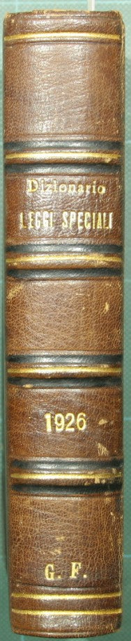 Criminal dictionary of jurisprudence, doctrine and legislation. Special laws. 1926