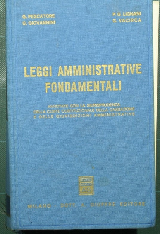 Leyes administrativas fundamentales