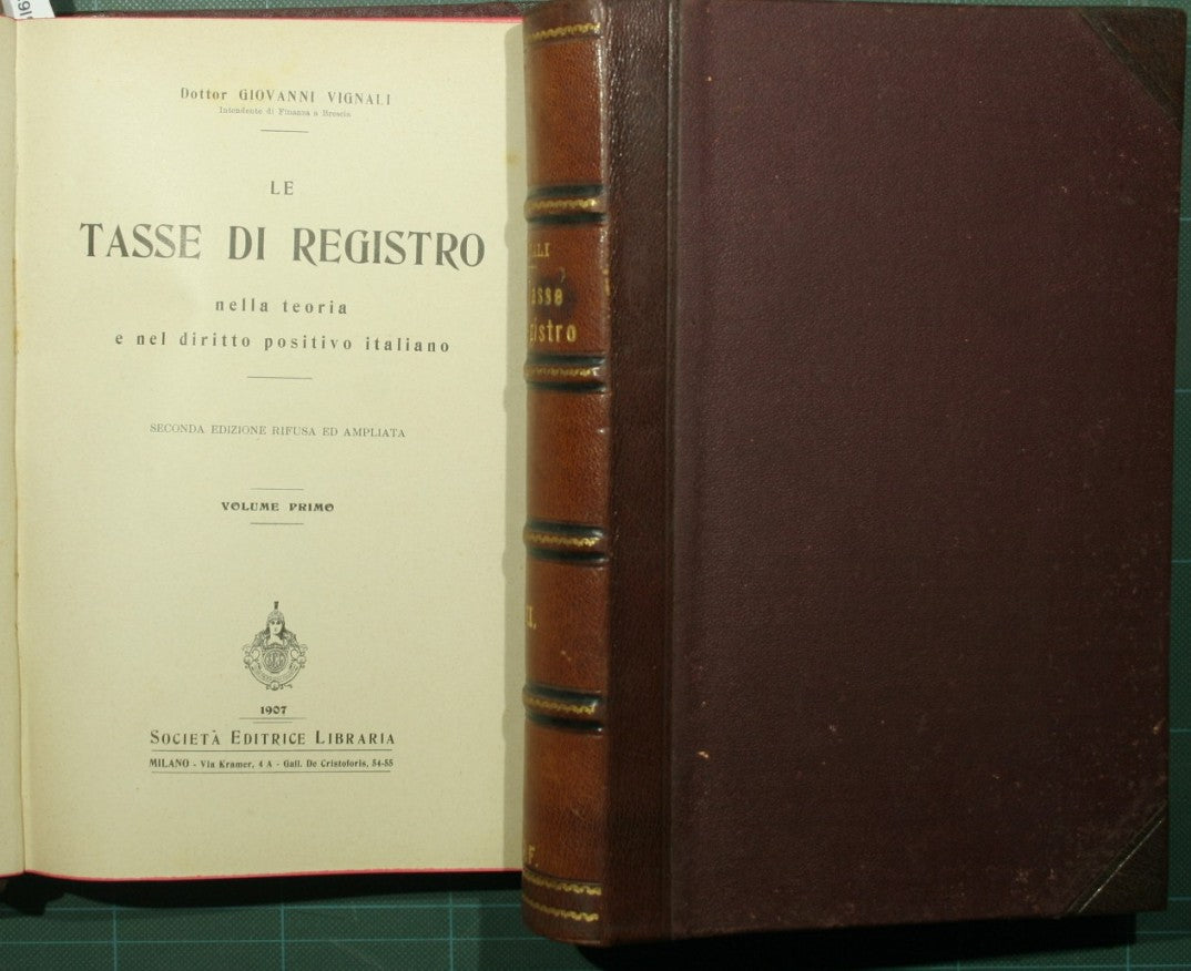 Le tasse di registro nella teoria e nel diritto positivo italiano