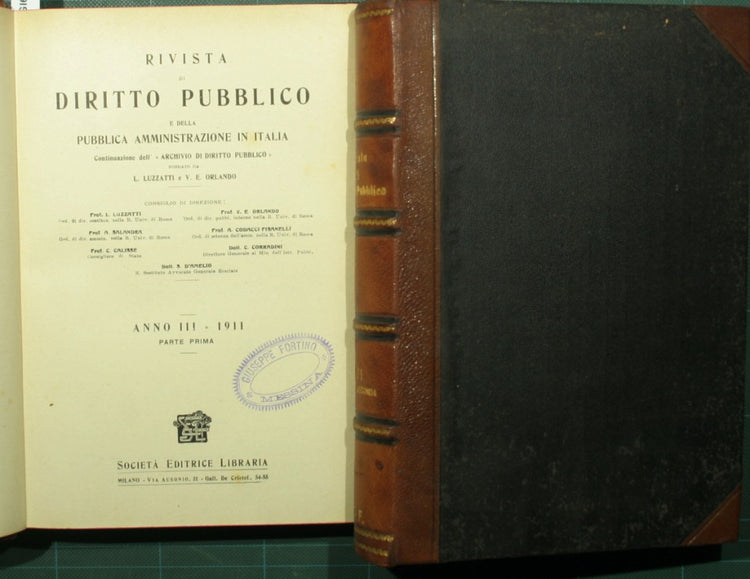 Rivista di diritto pubblico e della pubblica amministrazione in Italia. 1911