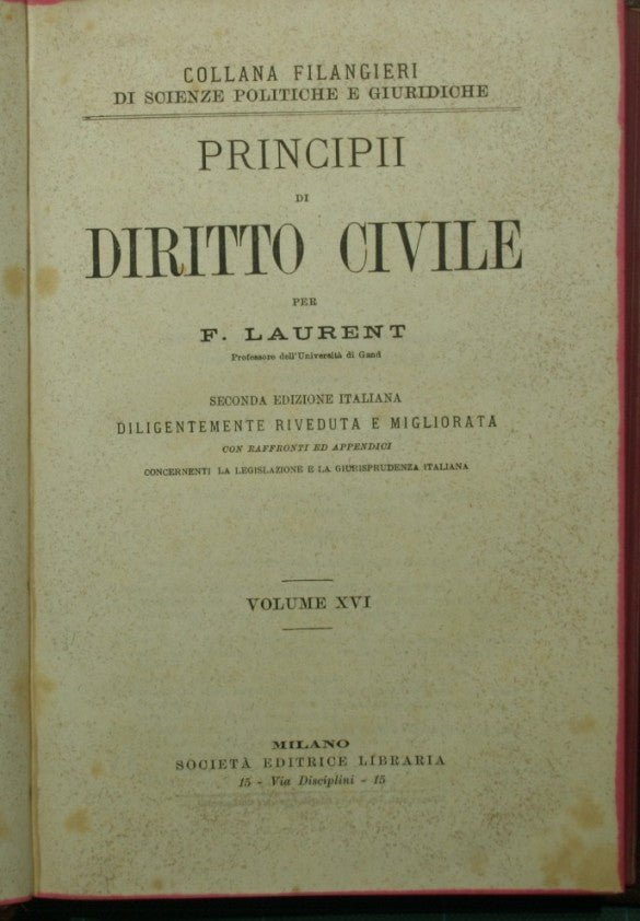 Principles of civil law. Vol. XVI