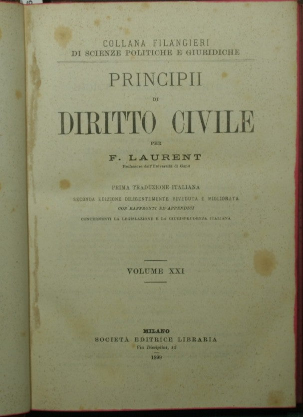 Principios del derecho civil. Volumen XXI