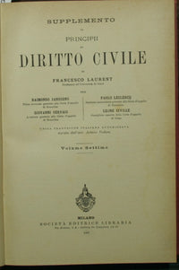 Suplemento a los Principios de Derecho Civil de Francesco Laurent. Vol. VII