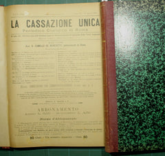 La Cassazione unica. 1889/1911