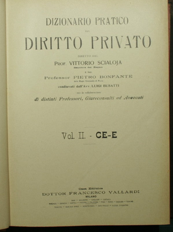 Diccionario práctico de derecho privado. Vol. II - CE-E