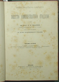 Primer tratado completo de derecho administrativo italiano. Volumen VIII