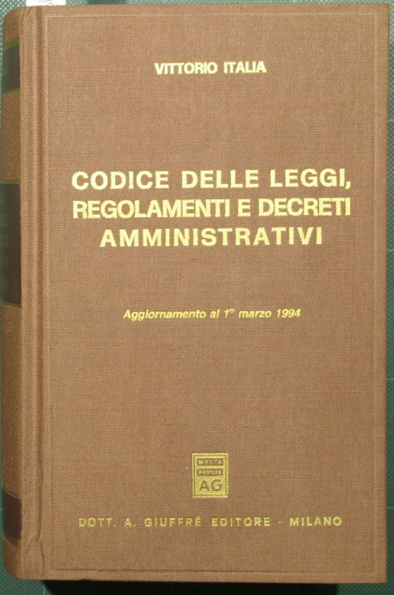 Codice delle leggi, regolamenti e decreti amministrativi