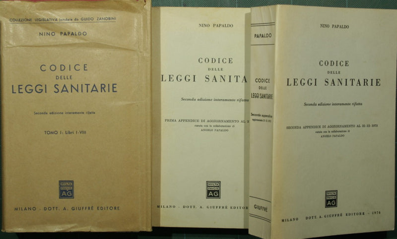 Codice delle leggi sanitarie. Vol. I; Prima appendice; Seconda appendice