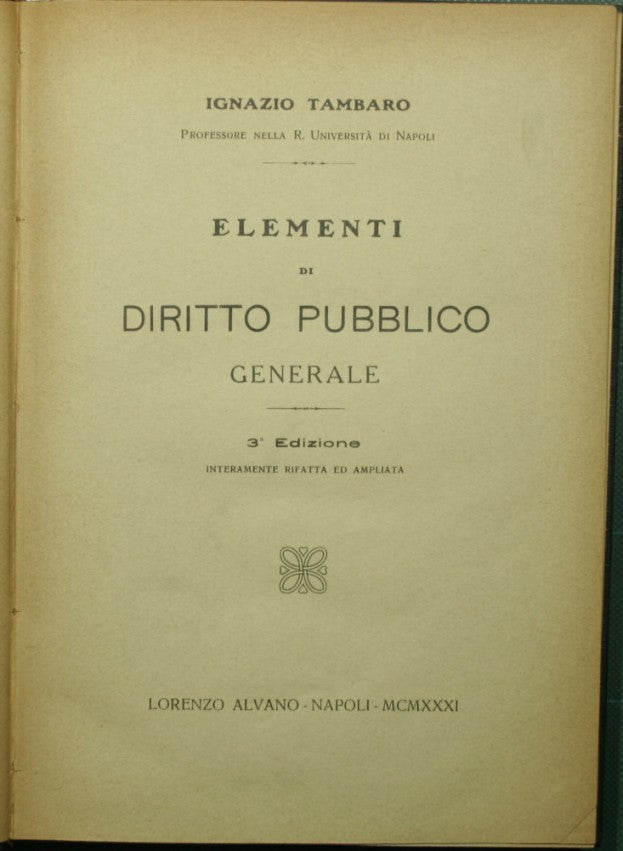 Elementos del derecho público general.