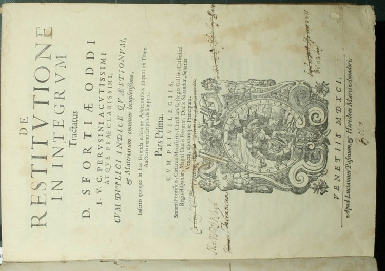 De restitutione in integrum tractatus D. Sfortiae Oddi I. V. C. Perusini acutissimi atque praeclarissimi