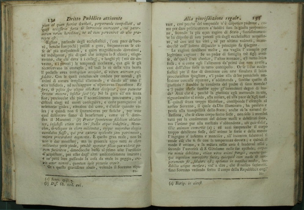 Public law on the prohibition of new purchases by ecclesiastical colleges and on the royalty of sovereigns